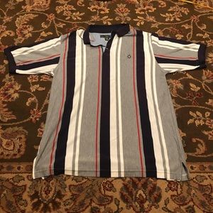 Vintage Vertical Striped 90s Polo